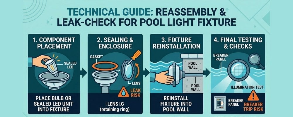 replacing pool light infographic how to process