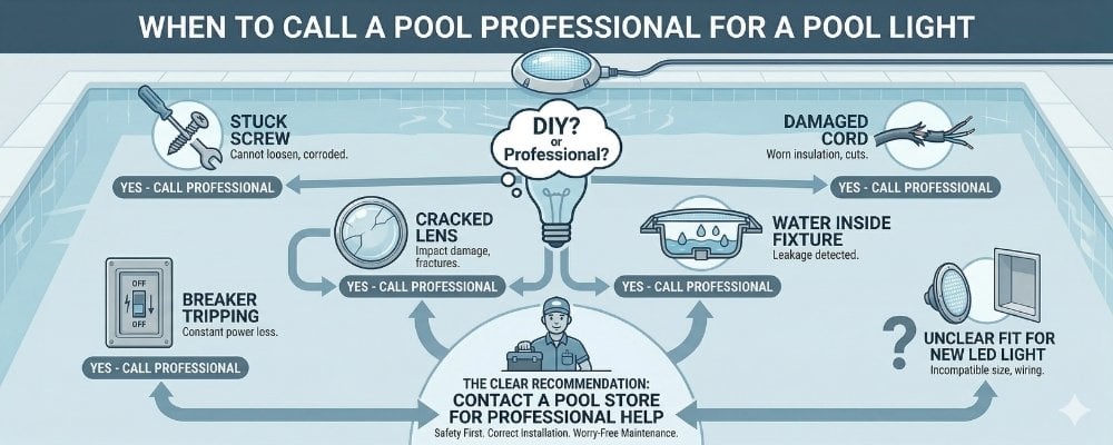 professional support decision tree pool light replacement