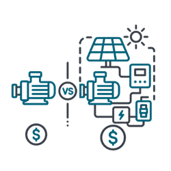 solar pump or full system price icon