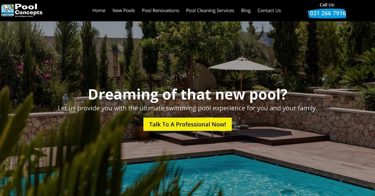 Pool concepts KZN homepage