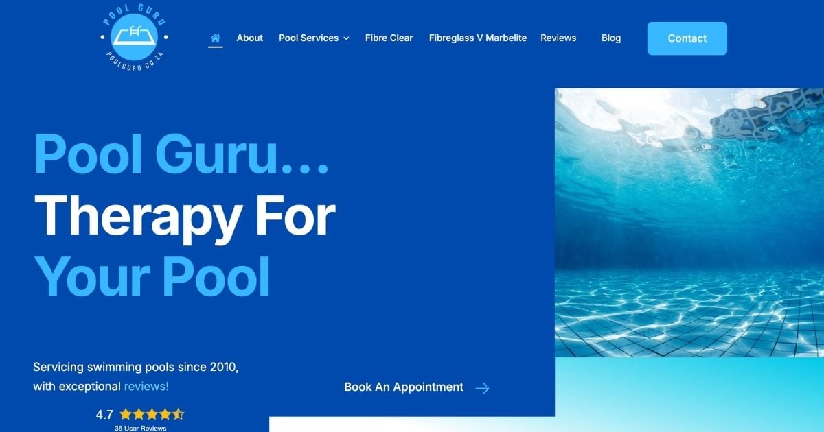 Pool Guru homepage