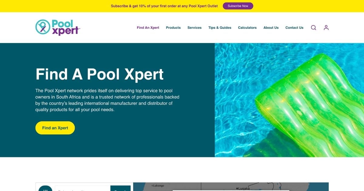 Pool Xpert website