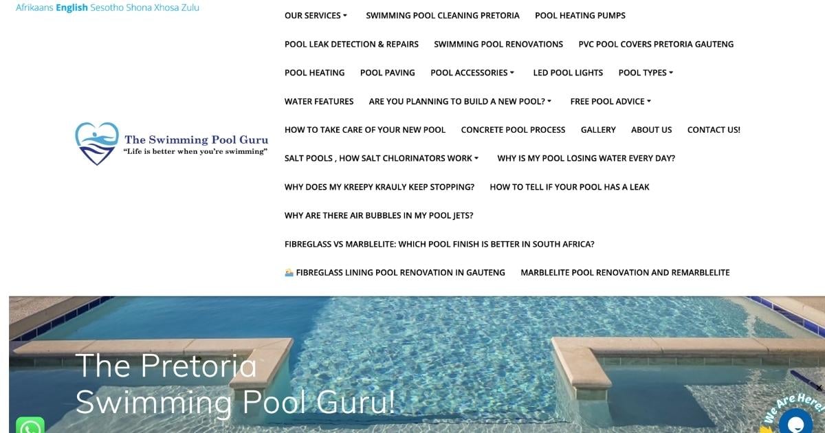 Swimming Pool Guru homepage